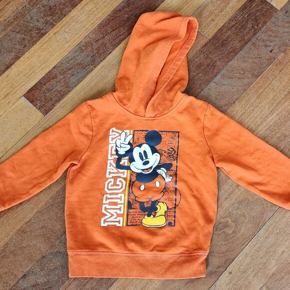 Disney Other - Disney Jumping Beans Toddler Mickey Mouse Orange Hoodie Size 4T